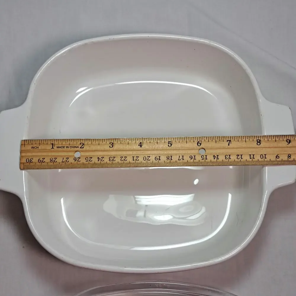 Vintage 1980s Corning Ware Pastel Bouquet 2 Liter Covered Square Dish A-2-B